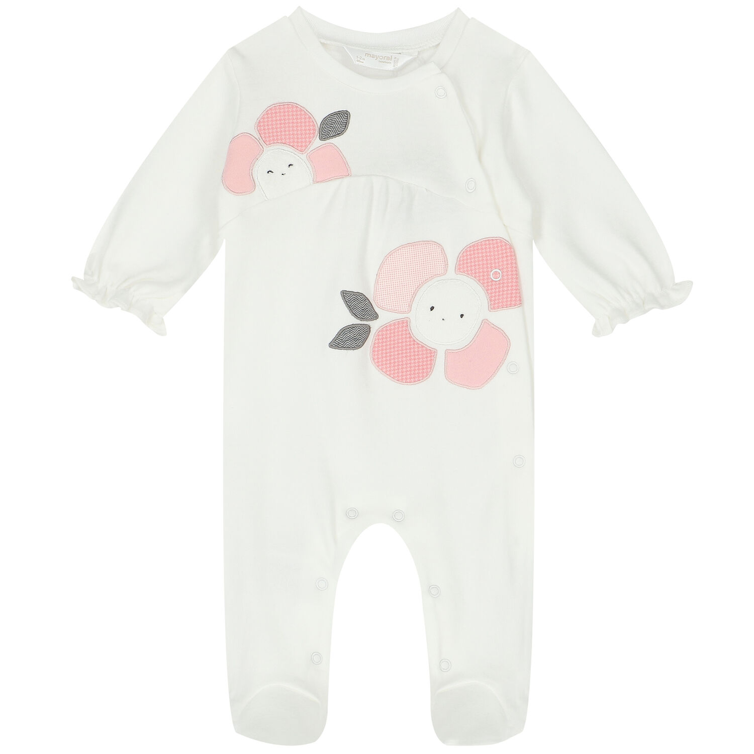 أفرول بنات باللون الوردي والأبيض (قطعتان), 2, hi-res